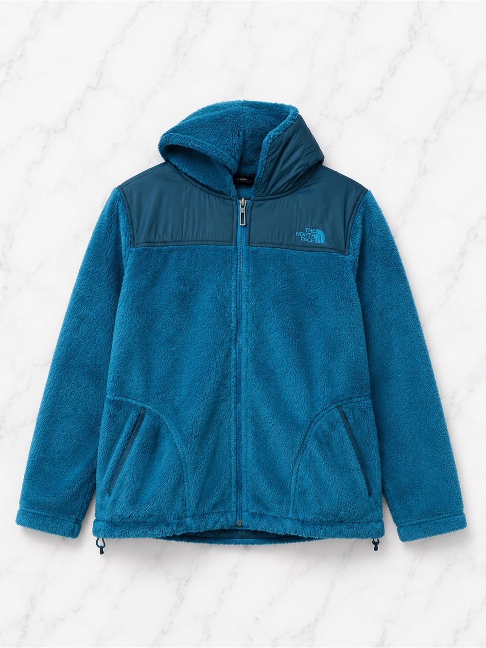 The North Face Blue Teal Youth Fleece Hoodie
